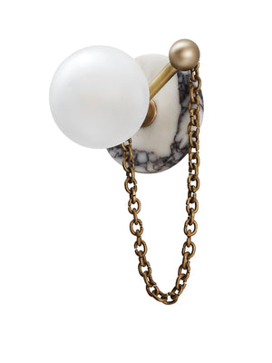 Alla Wall Sconce (Calacatta Marble, Natural Brass)