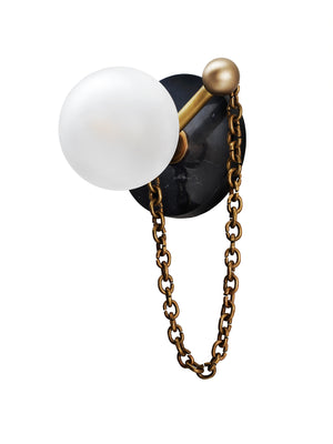 Alla Wall Sconce (Marquina Black Marble, Natural Brass)