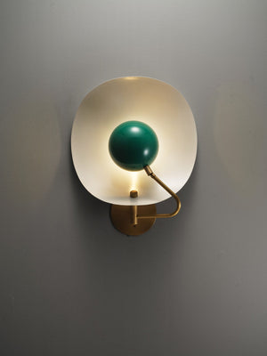Jenny Wall Sconce (Perfect White, Paris Green, Natural Brass)