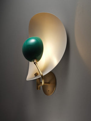 Jenny Wall Sconce (Perfect White, Paris Green, Natural Brass)
