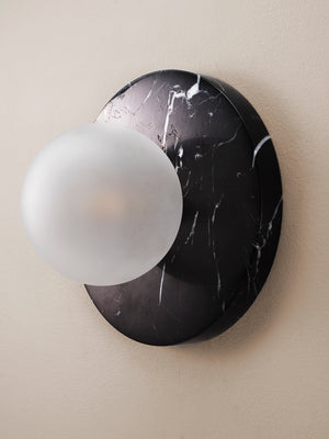 Lucie Flush Mount (Marquina Black Marble)