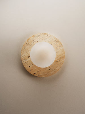 Lucie Flush Mount (Travertine)