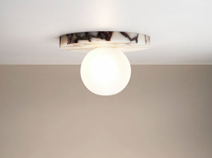 Lucie Flush Mount (Calacatta Marble)
