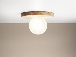 Lucie Flush Mount (Travertine)