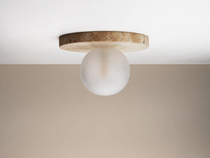 Lucie Flush Mount (Travertine)