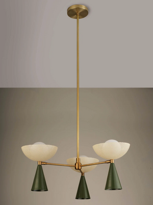 Molto 3-Arm (Brushed brass, Seaweed, Crema)