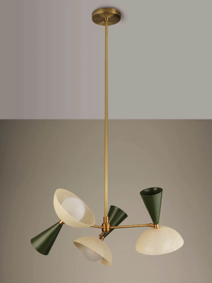 Molto 3-Arm (Brushed brass, Seaweed, Crema)