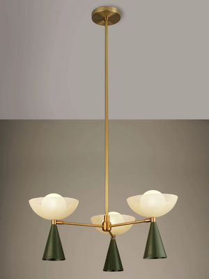 Molto 3-Arm (Brushed brass, Seaweed, Crema)