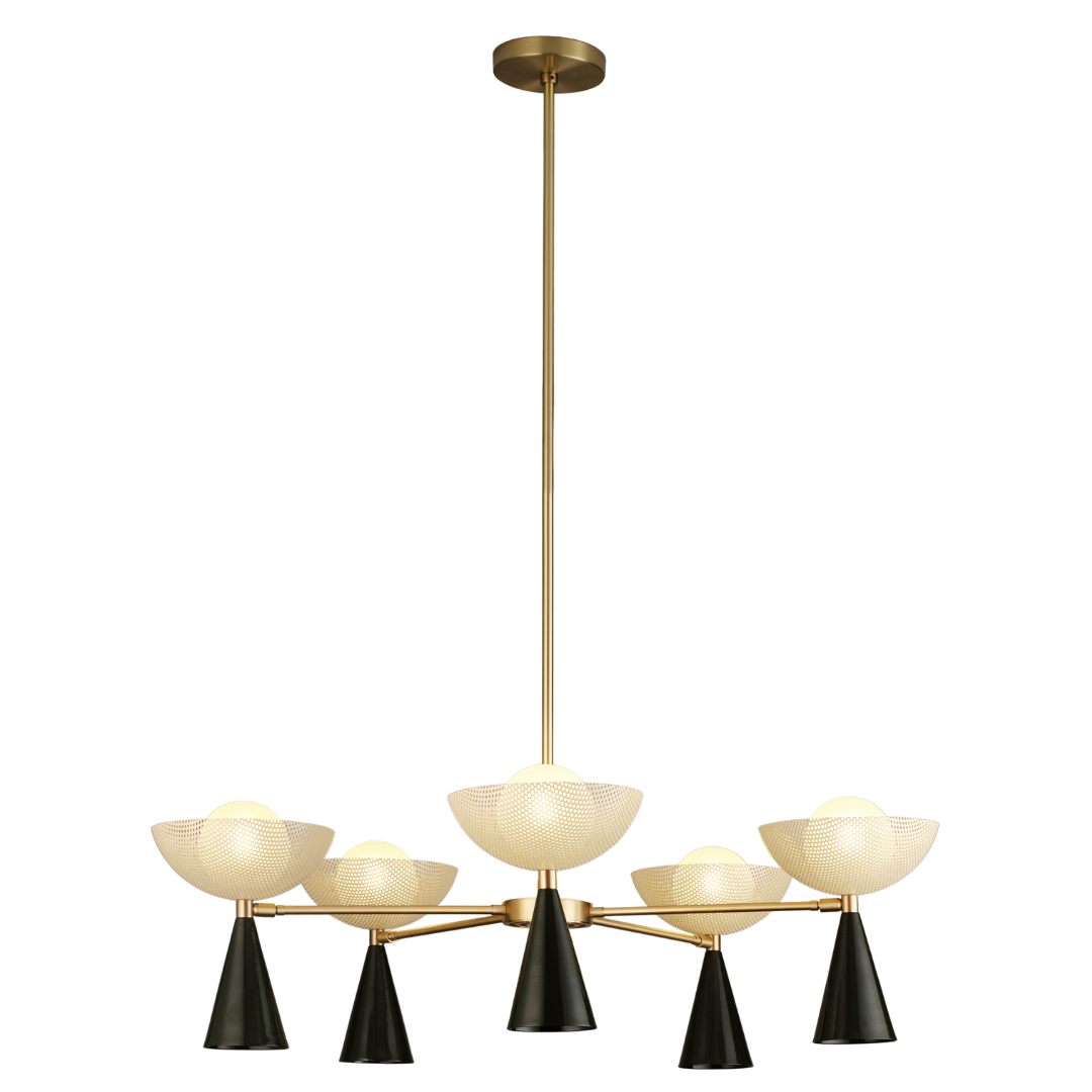 Molto 5-Arm (Brushed Brass, Seaweed, Crema)
