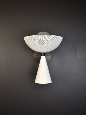 Molto Wall Sconce (Dark Bronze Enamel, Stark White)