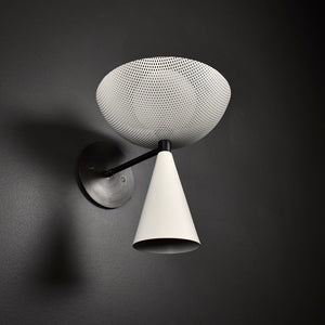 Molto Wall Sconce (Dark Bronze Enamel, Stark White)