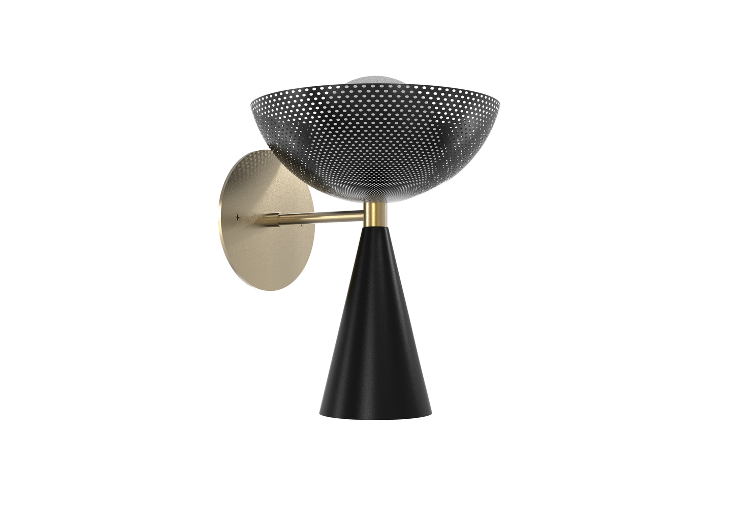 Molto Wall Sconce (Natural Brass, Black)
