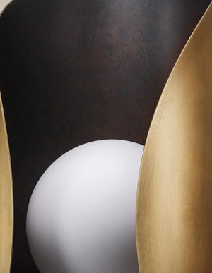 Perla (Natural Brass exterior, Dark Bronze enamel interior)