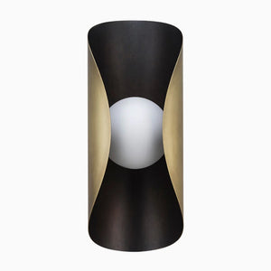 Perla (Natural Brass exterior, Dark Bronze enamel interior)