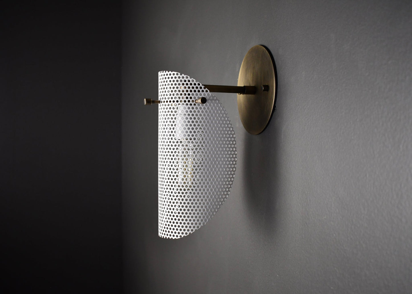 Petite Tulle Wall Lamp (Perfect White, Bronze)