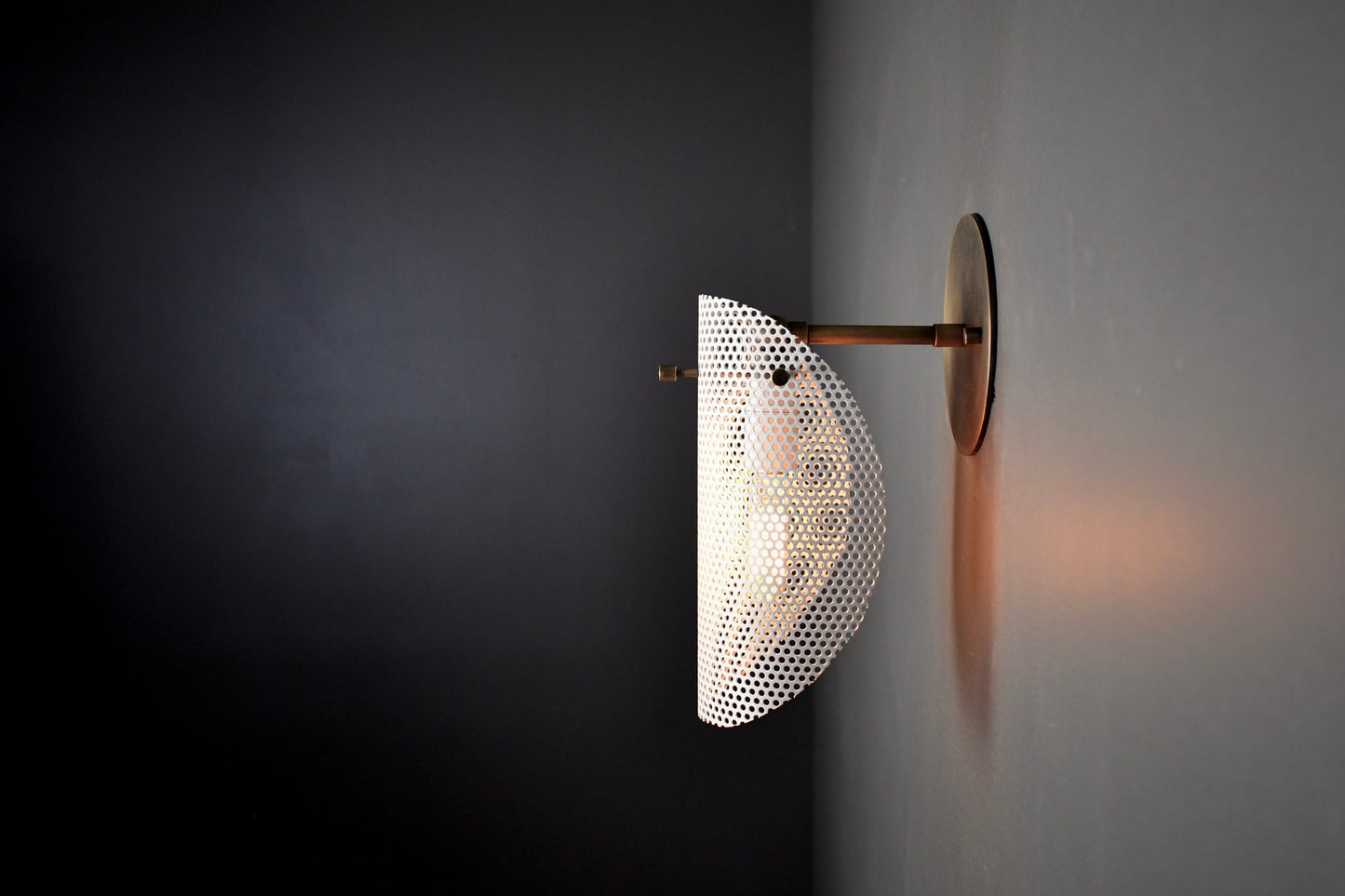 Petite Tulle Wall Lamp (Perfect White, Bronze)