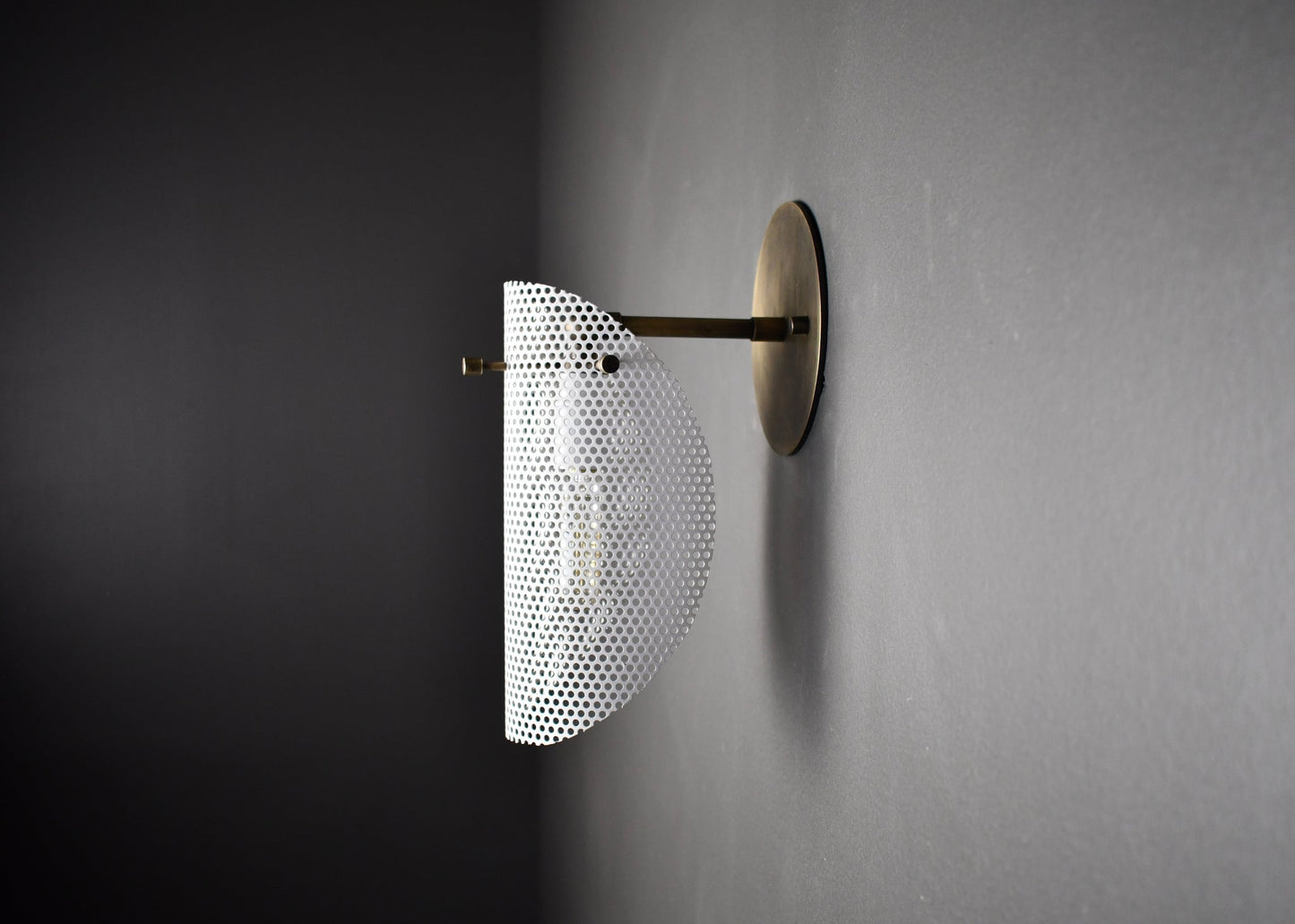 Petite Tulle Wall Lamp (Perfect White, Bronze)
