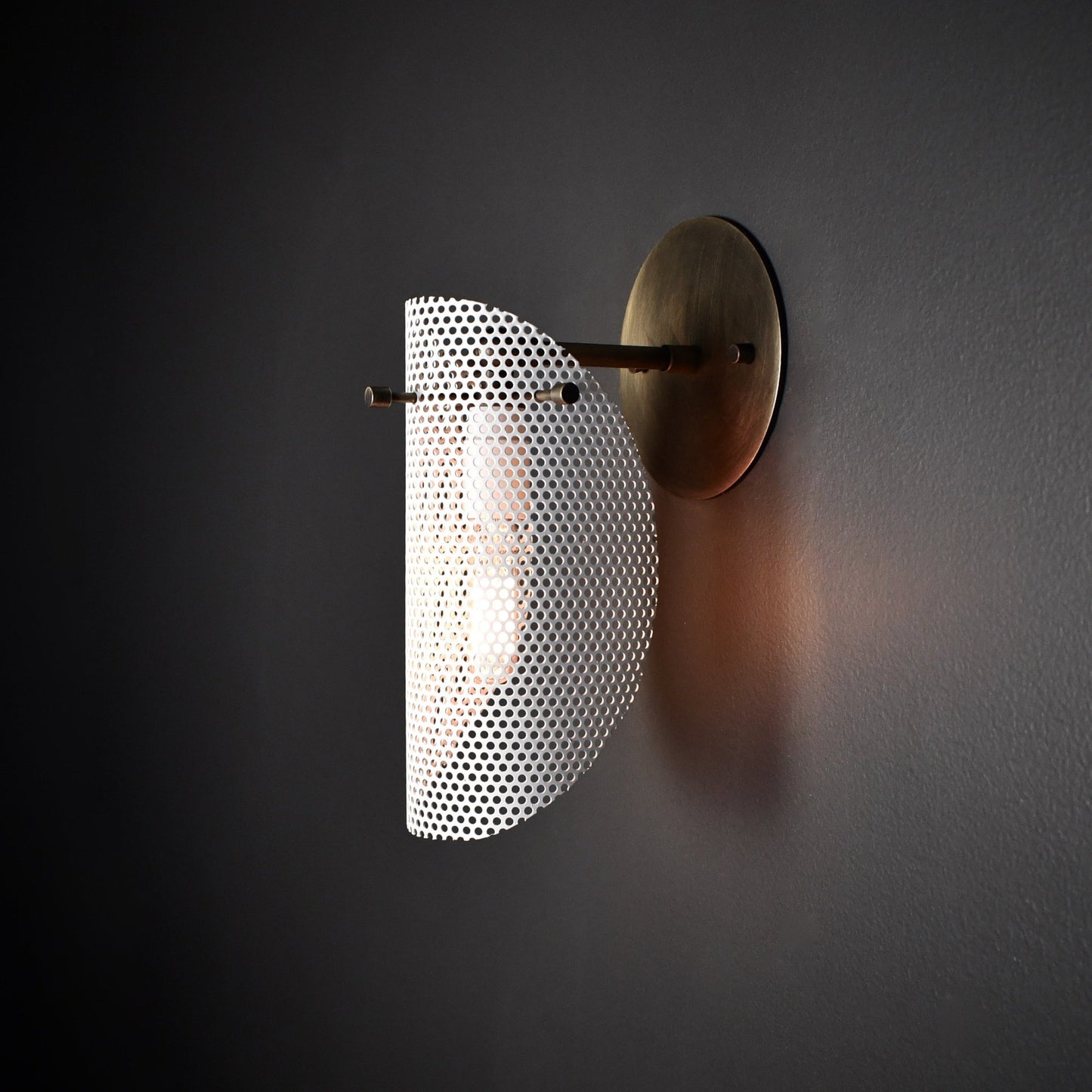 Petite Tulle Wall Lamp (Perfect White, Bronze)