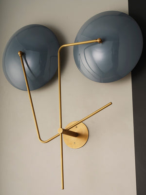 Pianeta Wall Sconce (Natural Brass, Slate)