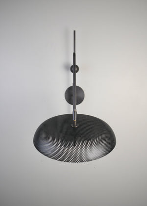 Piatto Wall Lamp (Dark Bronze Enamel, Black)