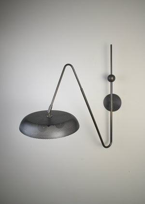 Piatto Wall Lamp (Dark Bronze Enamel, Black)