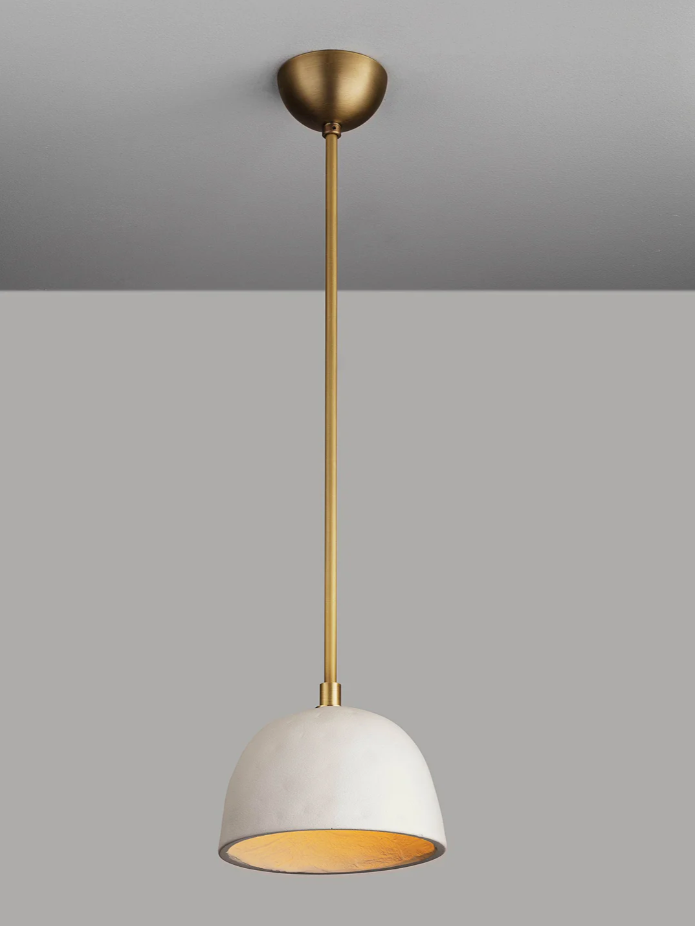 Brooklyn - Small (Natural Brass, Shaded White)2