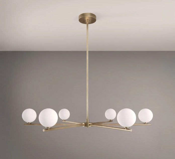 Segment 6 Chandelier (Natural Brass)