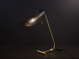 Tulle Table Lamp (Natural Brass, Black)