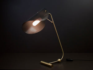 Tulle Table Lamp (Natural Brass, Black)