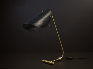 Tulle Table Lamp (Natural Brass, Black)