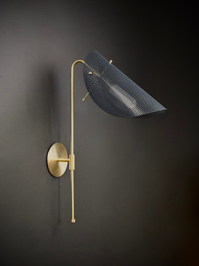 Tulle Wall Lamp (Brushed Brass, Charcoal)