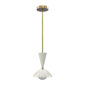 Molto Pendant (Brushed Brass, Perfect White)