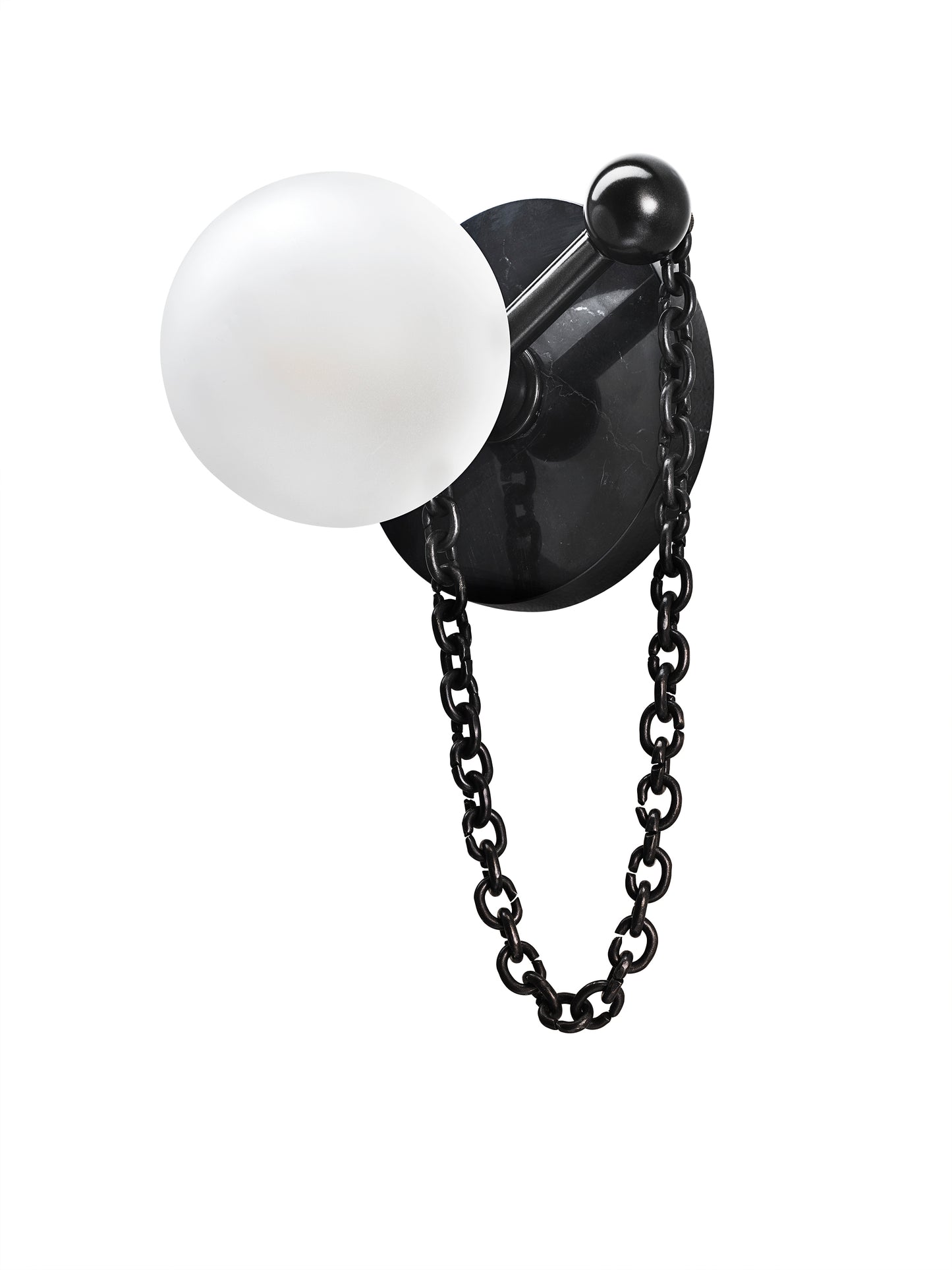 Alla Wall Sconce (Marquina Black Marble, Dark Bronze Enamel)