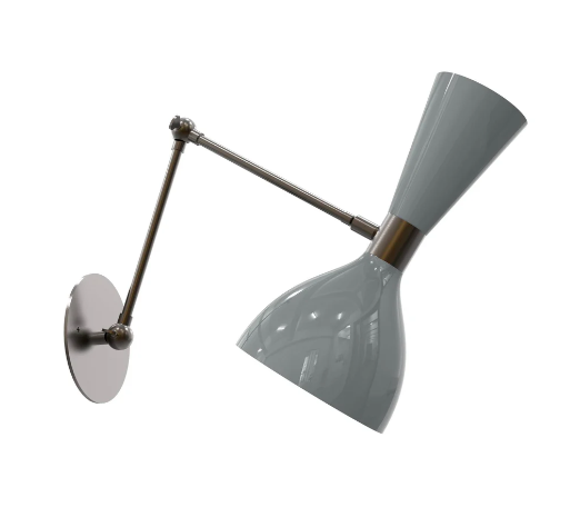 Ludo Articulating Wall Lamp (Dove, Dark Bronze Enamel)