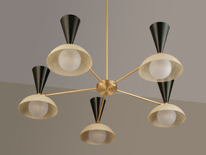 Molto 5-Arm (Brushed Brass, Seaweed, Crema)