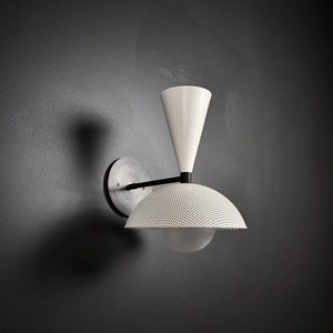 Molto Wall Sconce (Dark Bronze Enamel, Stark White)
