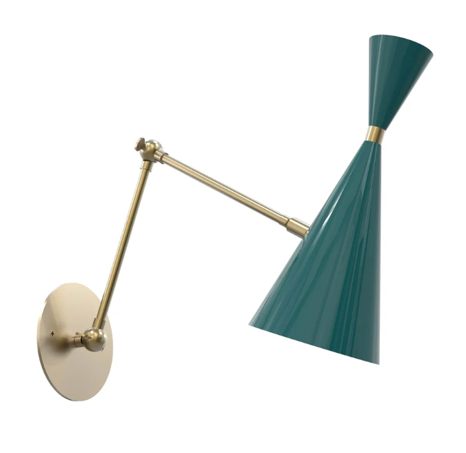 Monolith Articulating Wall Lamp (Natural Brass, Denmark)