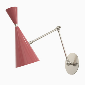 Monolith Articulating Wall Lamp (Polished Nickel, Lipstick)