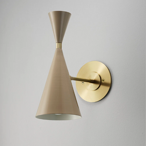 Monolith Wall Sconce (Brushed Brass, Smoked Oyster)