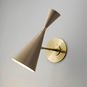 Monolith Wall Sconce (Brushed Brass, Smoked Oyster)