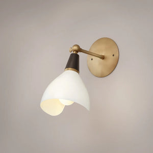 Petite Torno (Perfect White, Dark Bronze Enamel, Natural Brass)