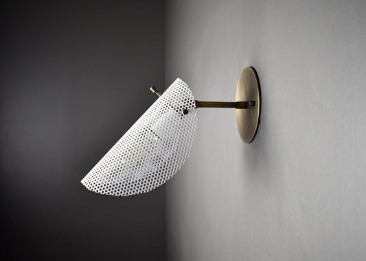 Petite Tulle Wall Lamp (Perfect White, Bronze)