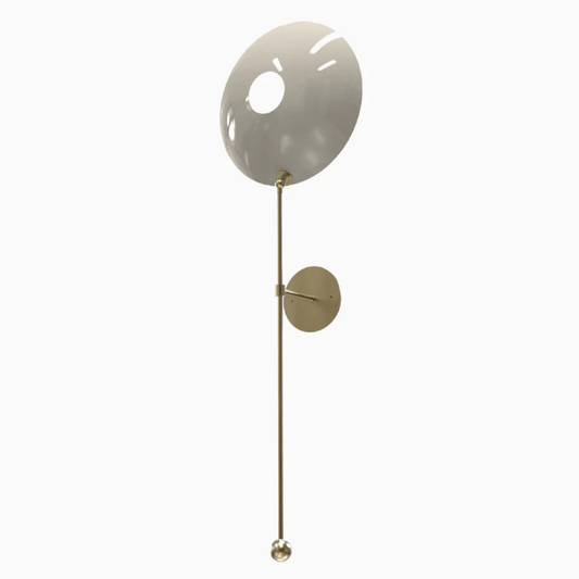 Petite Wall Sconce (Pearl, Brushed Brass)
