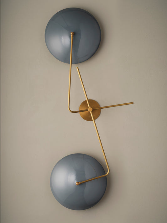 Pianeta Wall Sconce (Natural Brass, Slate)