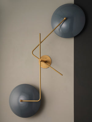 Pianeta Wall Sconce (Natural Brass, Slate)