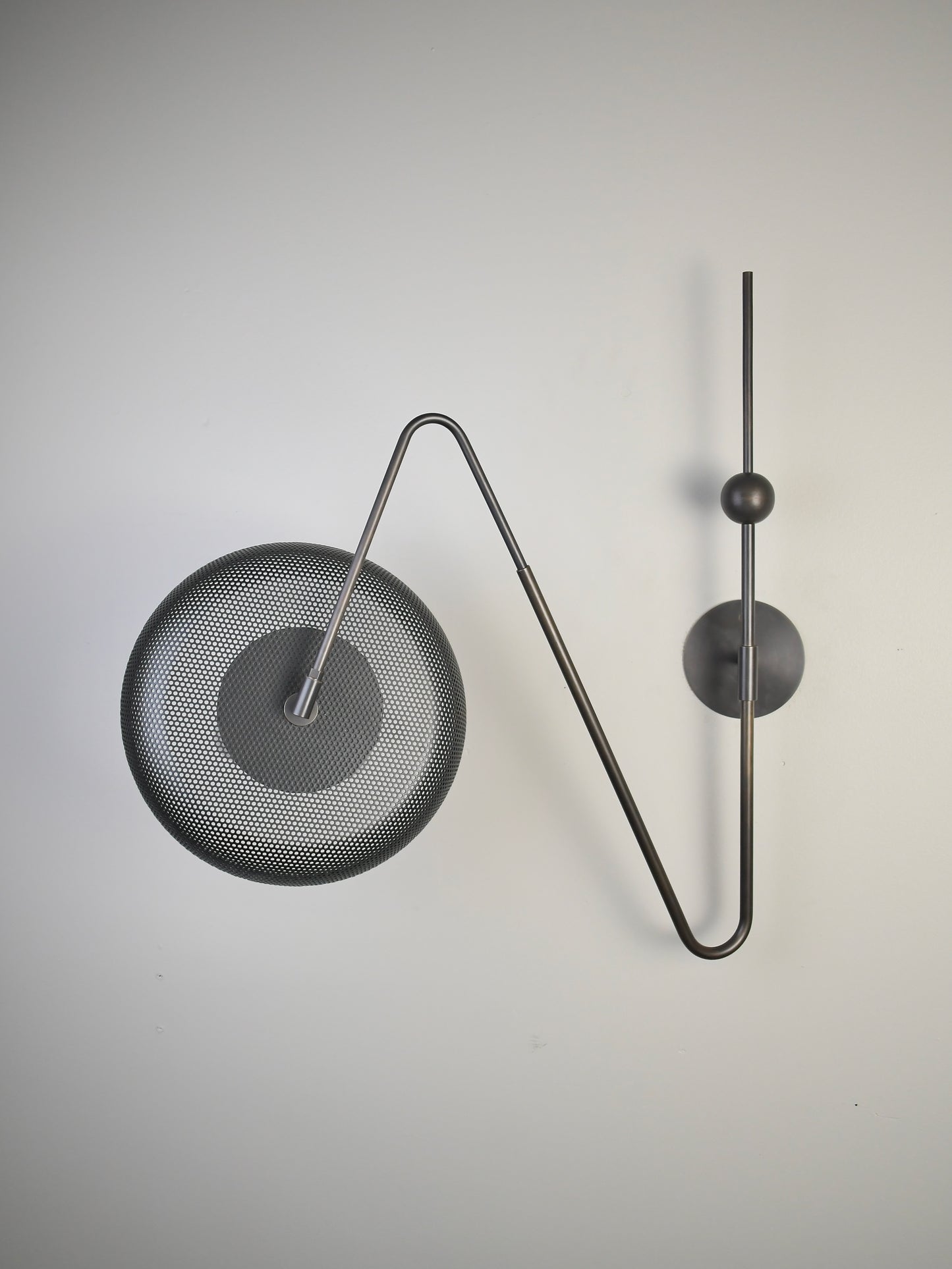 Piatto Wall Lamp (Dark Bronze Enamel, Black)