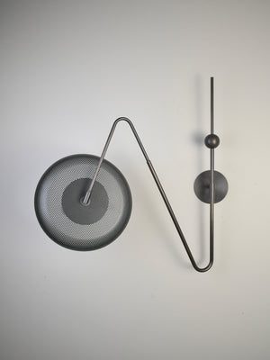 Piatto Wall Lamp (Dark Bronze Enamel, Black)