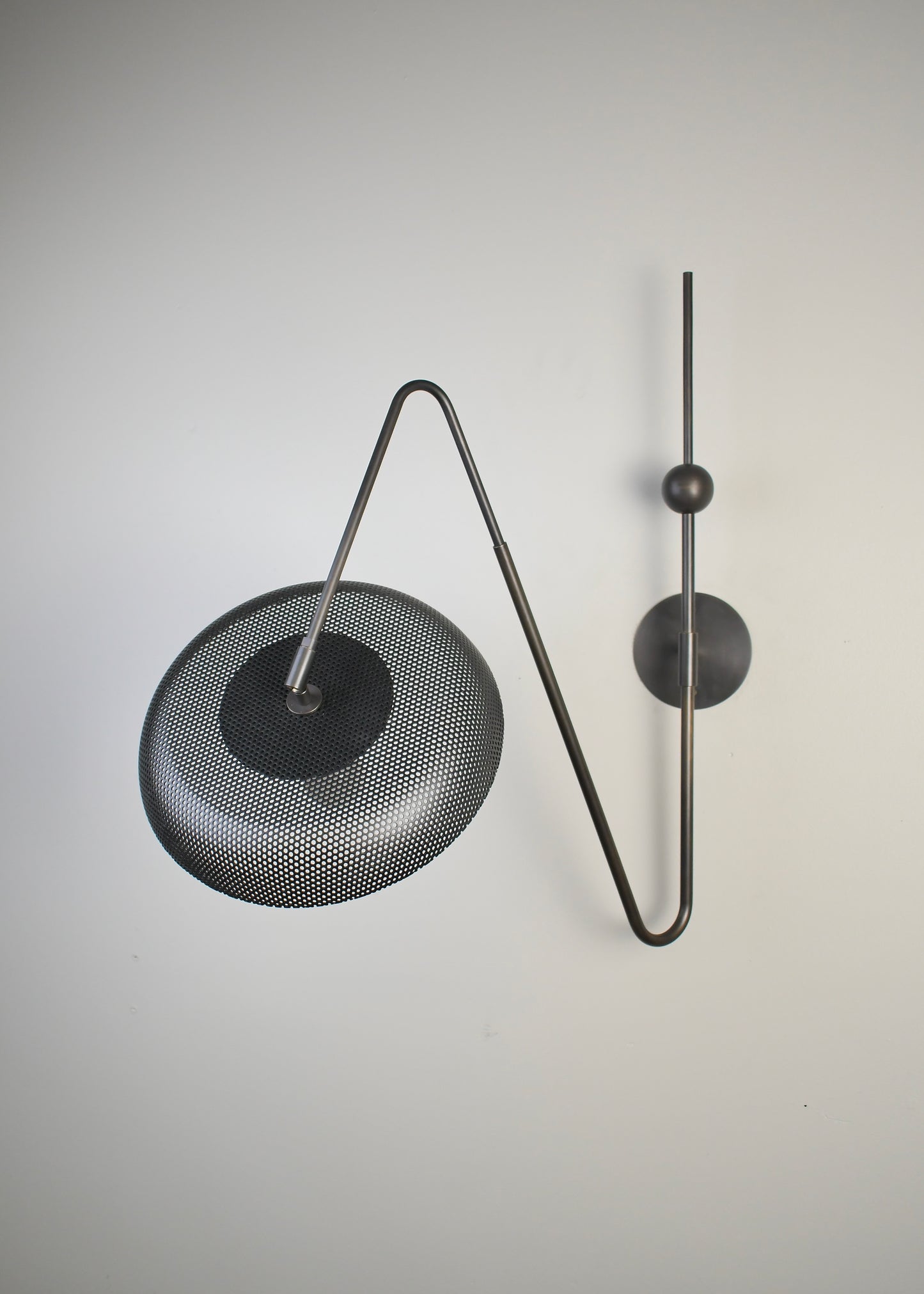 Piatto Wall Lamp (Dark Bronze Enamel, Black)