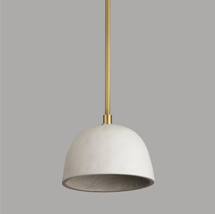 Brooklyn - Small (Natural Brass, Shaded White)