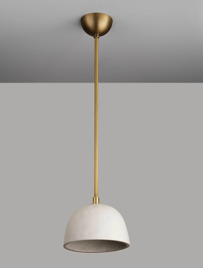 Brooklyn - Small (Natural Brass, Shaded White)5
